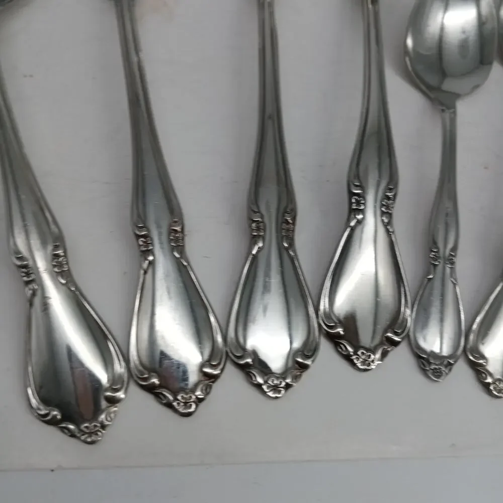 7X Serving Oneida CHATEAU Stainless Ladle Sugar Spoon Toddler Slotted Glossy USA